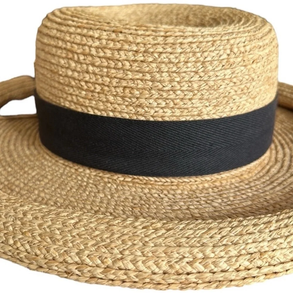 Helen Kaminski Vintage Australian Rolled Brim Raffia Hat 👒